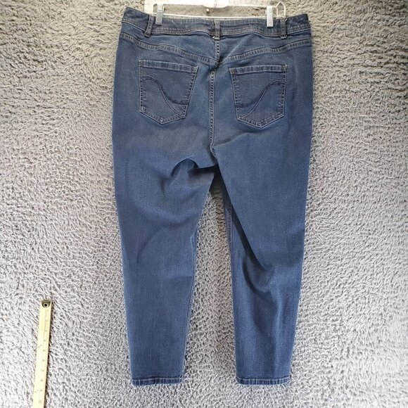 Lane Bryant Jeans Womens Size 18 Petite Blue Skinny Genius Fit Stretch Denim - Picture 13 of 14